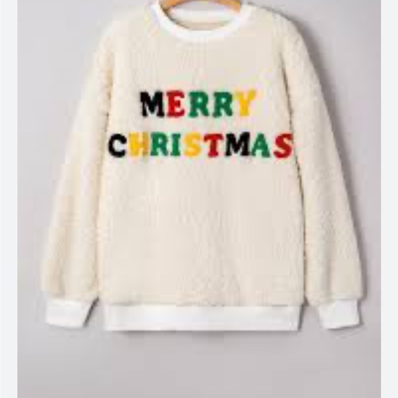 BiBi Ensley Christmas Embroidered Sherpa Pullover XL NWT Holiday - Picture 2 of 8